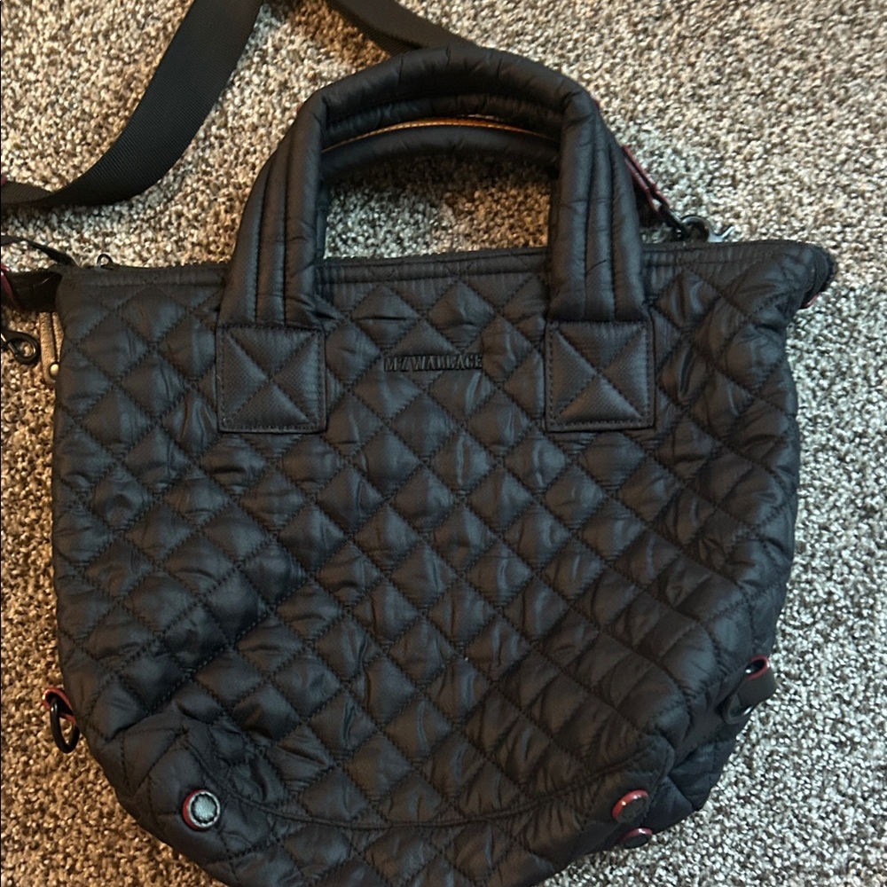 MZ Wallace Black Quilted Tote Bag